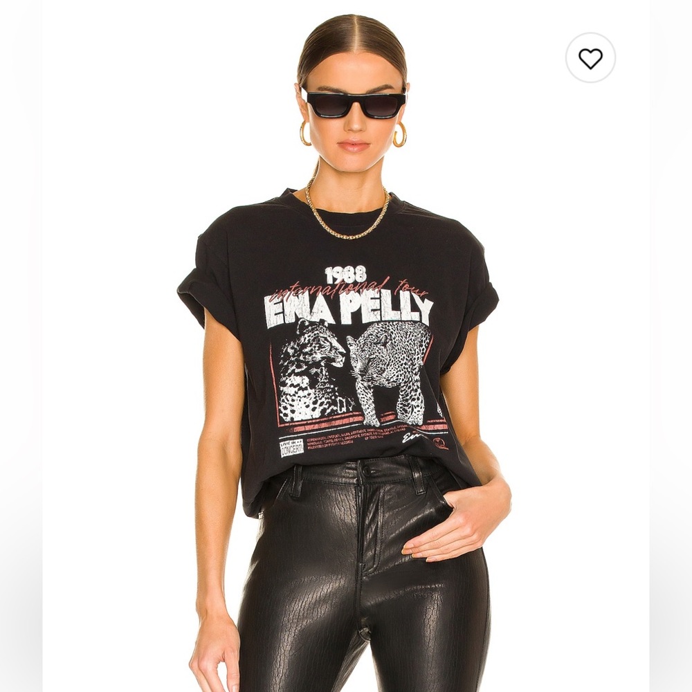 Ena Pelly 1988 Cheetah Tour Black Tshirt